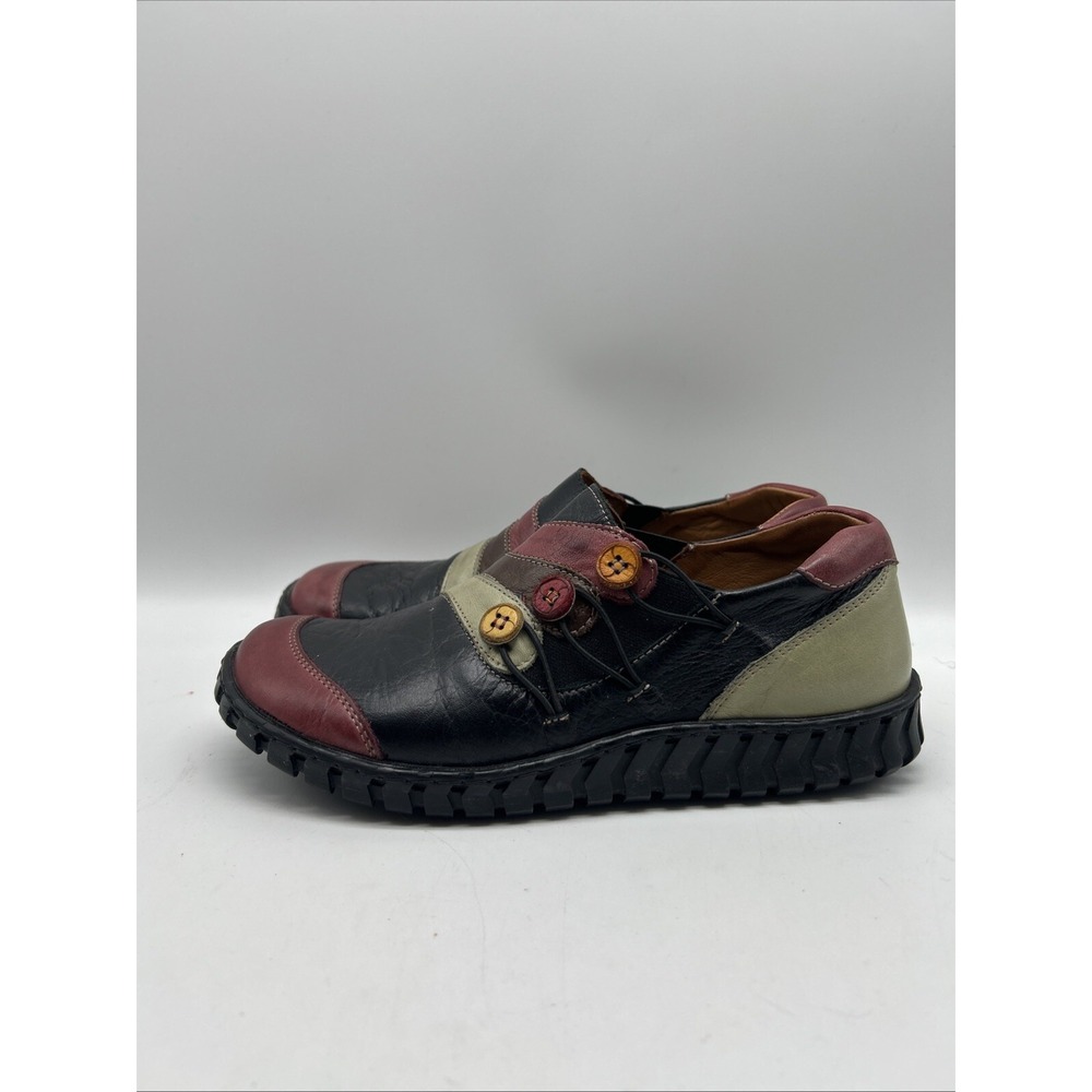 Spring Step Womens Multicolor Slip On Stretch Comfort‎ Neeta Shoes 5.5